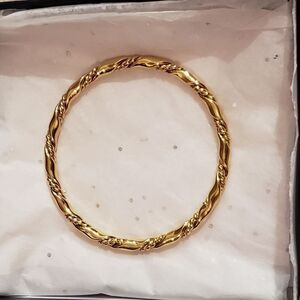 Monet Gold Tone Bangle Slip On Bracelet